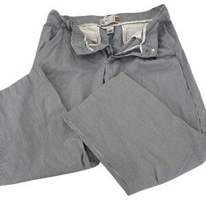 Old Navy cropped pants. Blue and white pinstripes. Size 10.